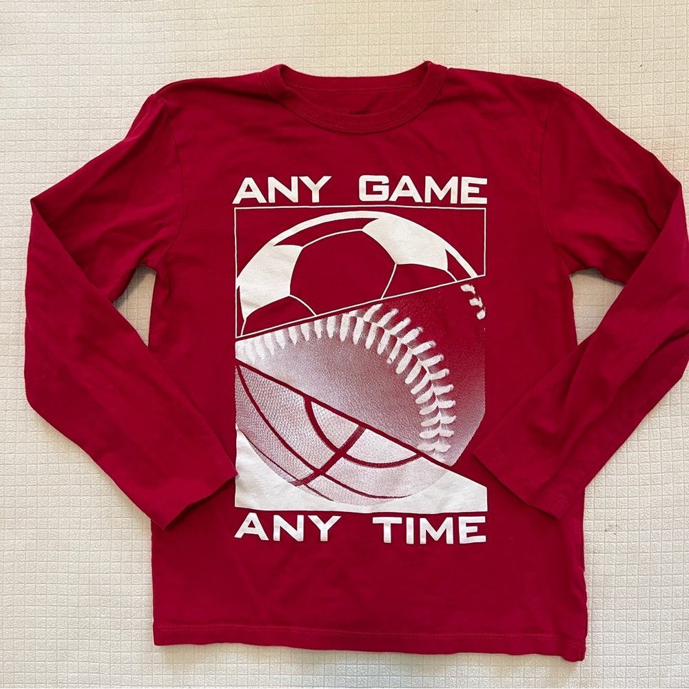 Boys long sleeve shirt, size m 7/8